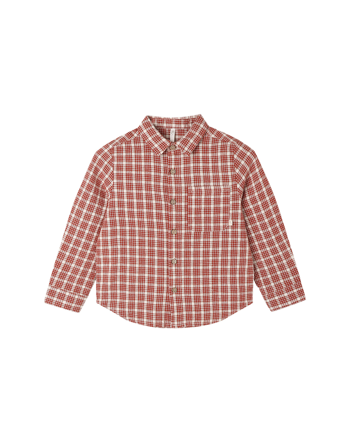 Vintage Plaid Collared Long Sleeve Shirt