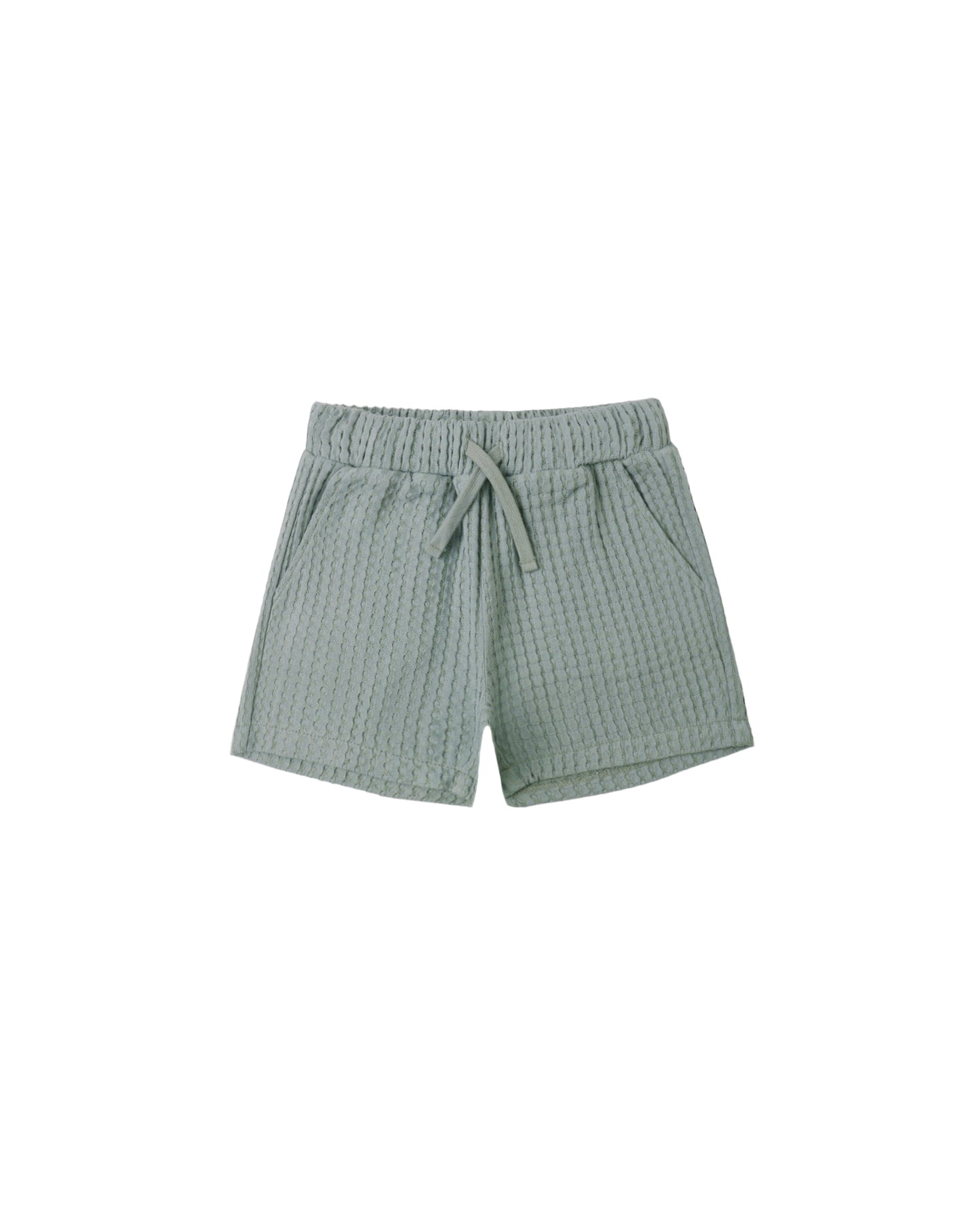 Sea green relaxed shorts by Rylee & Cru displayed on a neutral background, showcasing soft fabric and casual fit.