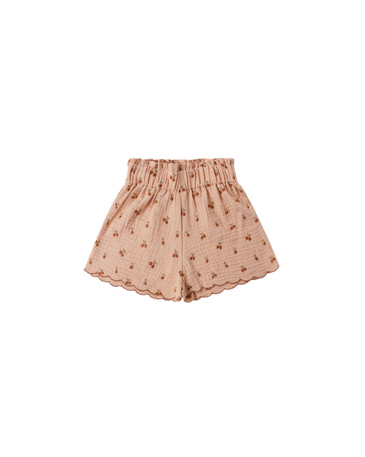 Rylee & Cru Melon Remi Short in soft fabric with a cheerful melon print, featuring an elastic waistband and relaxed fit.