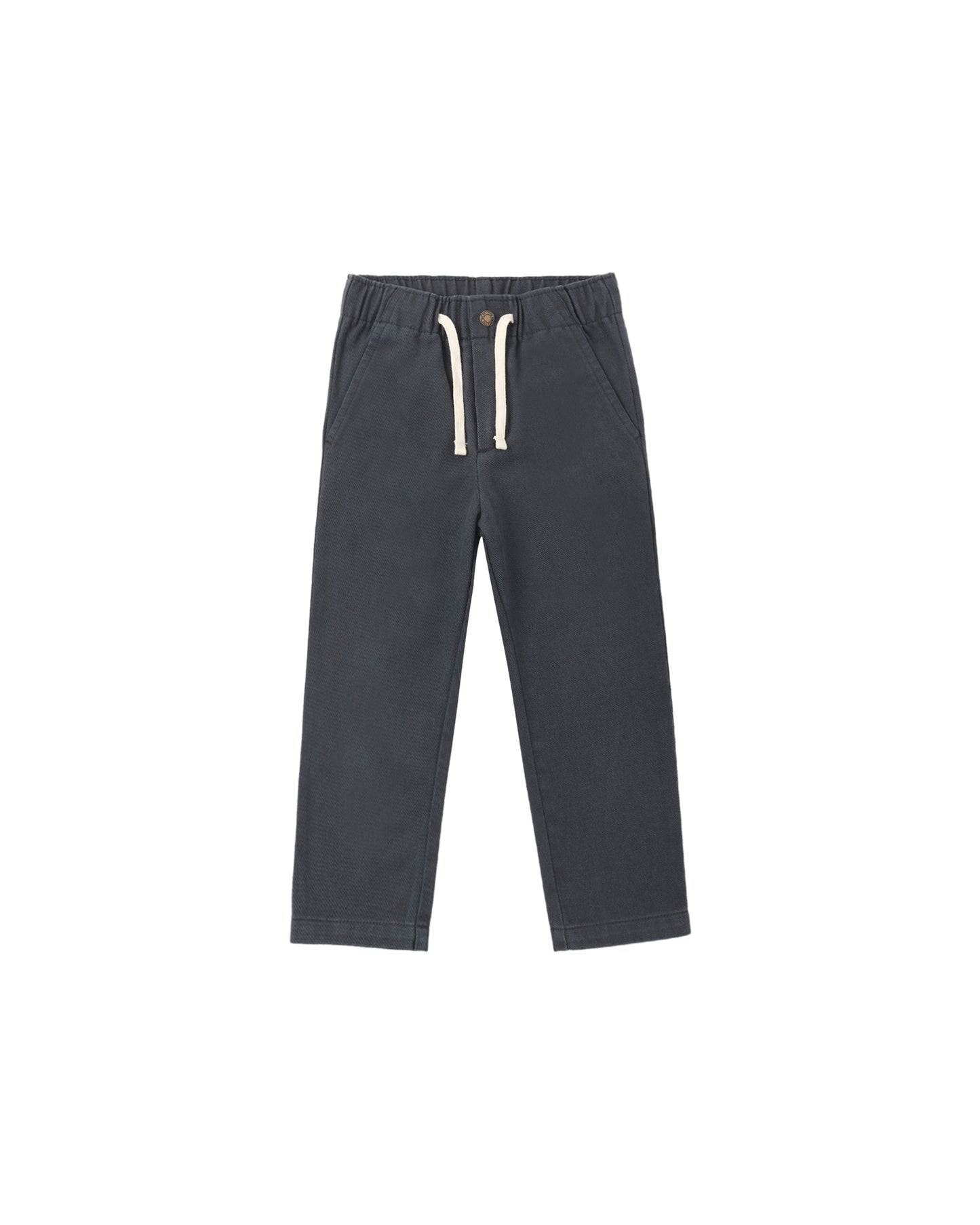 Rylee & Cru Midnight Kalen Pant in dark fabric, featuring a relaxed fit and elastic waistband for comfortable everyday wear.