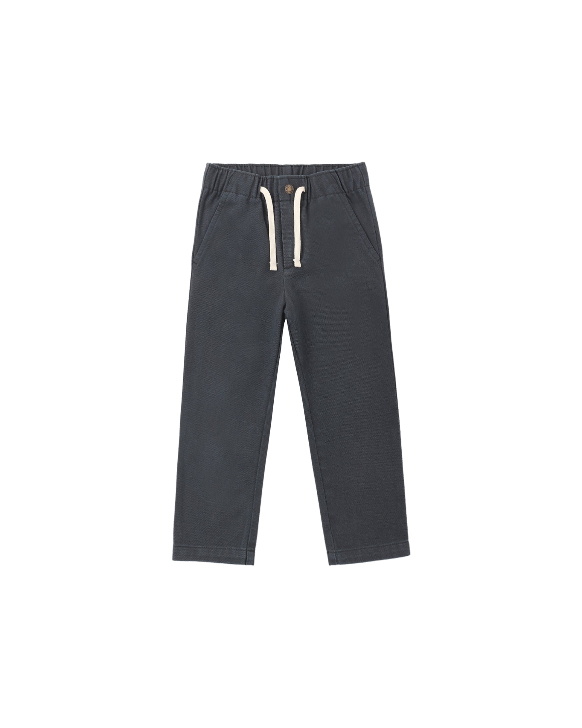 Rylee & Cru Midnight Kalen Pant in dark fabric, featuring a relaxed fit and elastic waistband for comfortable everyday wear.