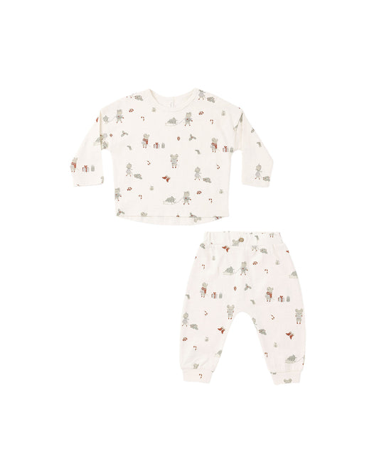 Holiday Mouse Long Sleeve Tee + Pant Set