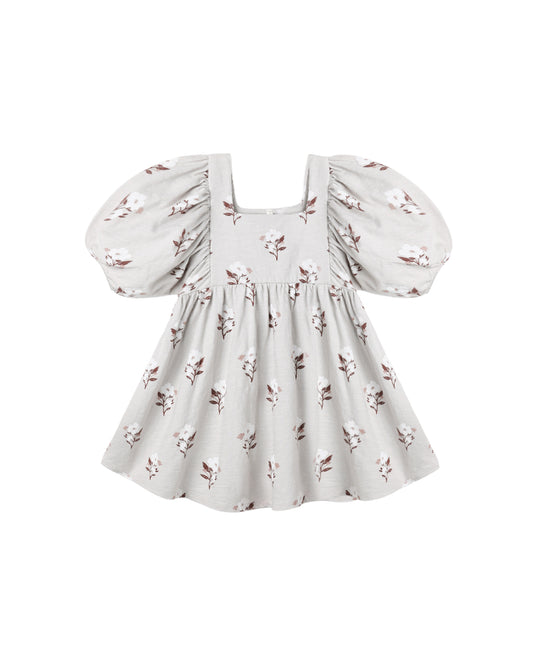 Rylee & Cru Wildflower Brea Dress in fog color, featuring a flowy fabric and floral pattern for a charming, casual look.
