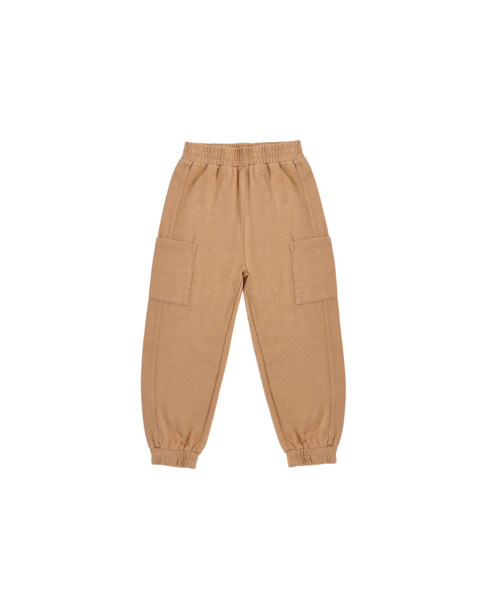 Fawn cargo jogger pants by Rylee & Cru, featuring relaxed fit and cargo pockets, made from soft, comfortable fabric.
