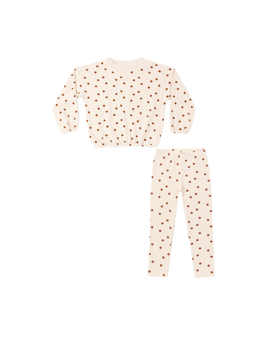 Ruby Dots Spongey Knit Set
