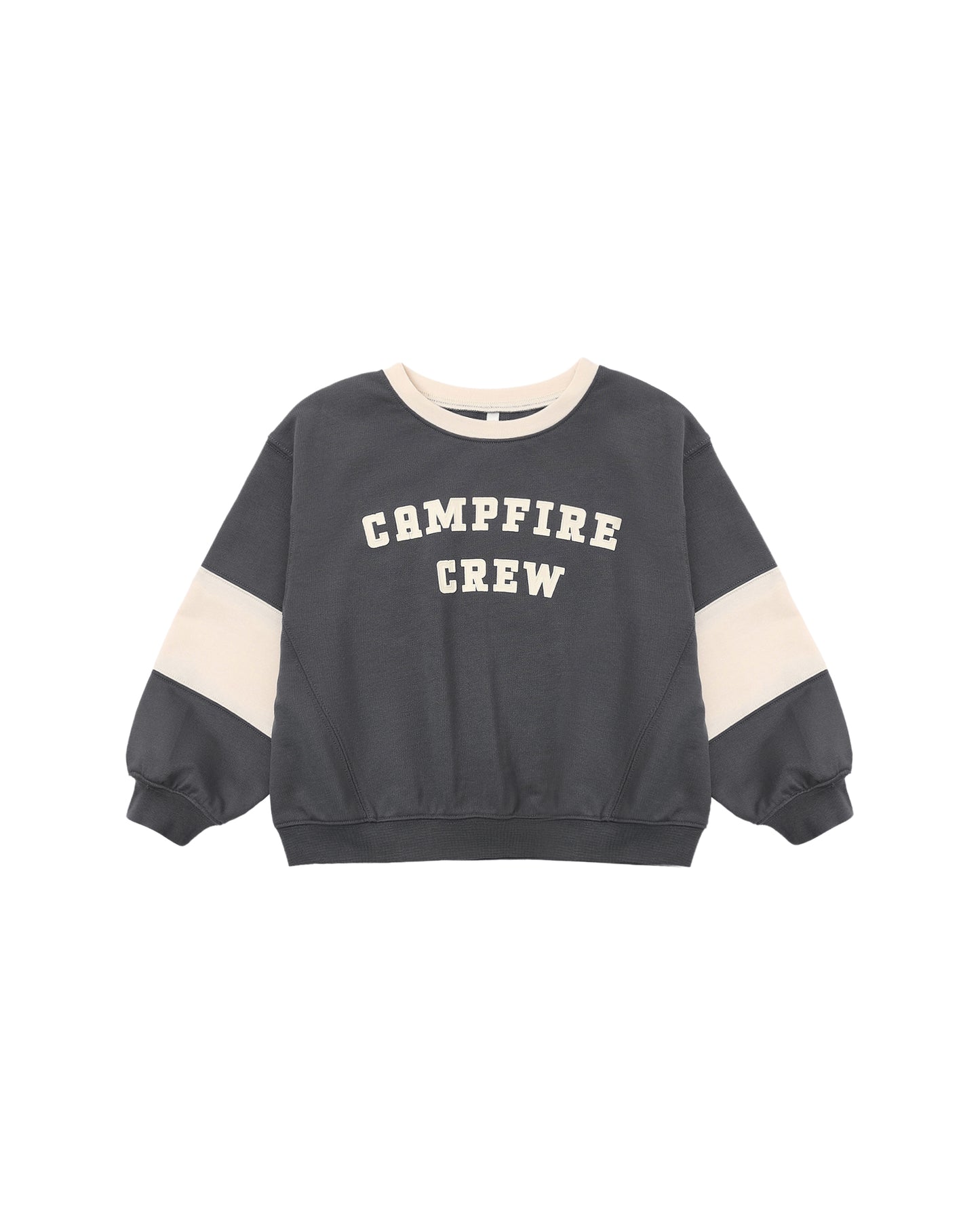 Rylee & Cru Campfire Crew oversized sweatshirt in midnight, featuring a cozy, relaxed fit with a soft knit fabric and casual style.