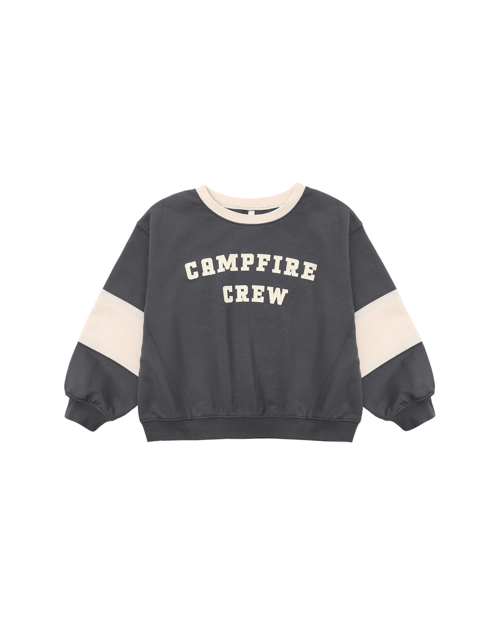 Rylee & Cru Campfire Crew oversized sweatshirt in midnight, featuring a cozy, relaxed fit with a soft knit fabric and casual style.