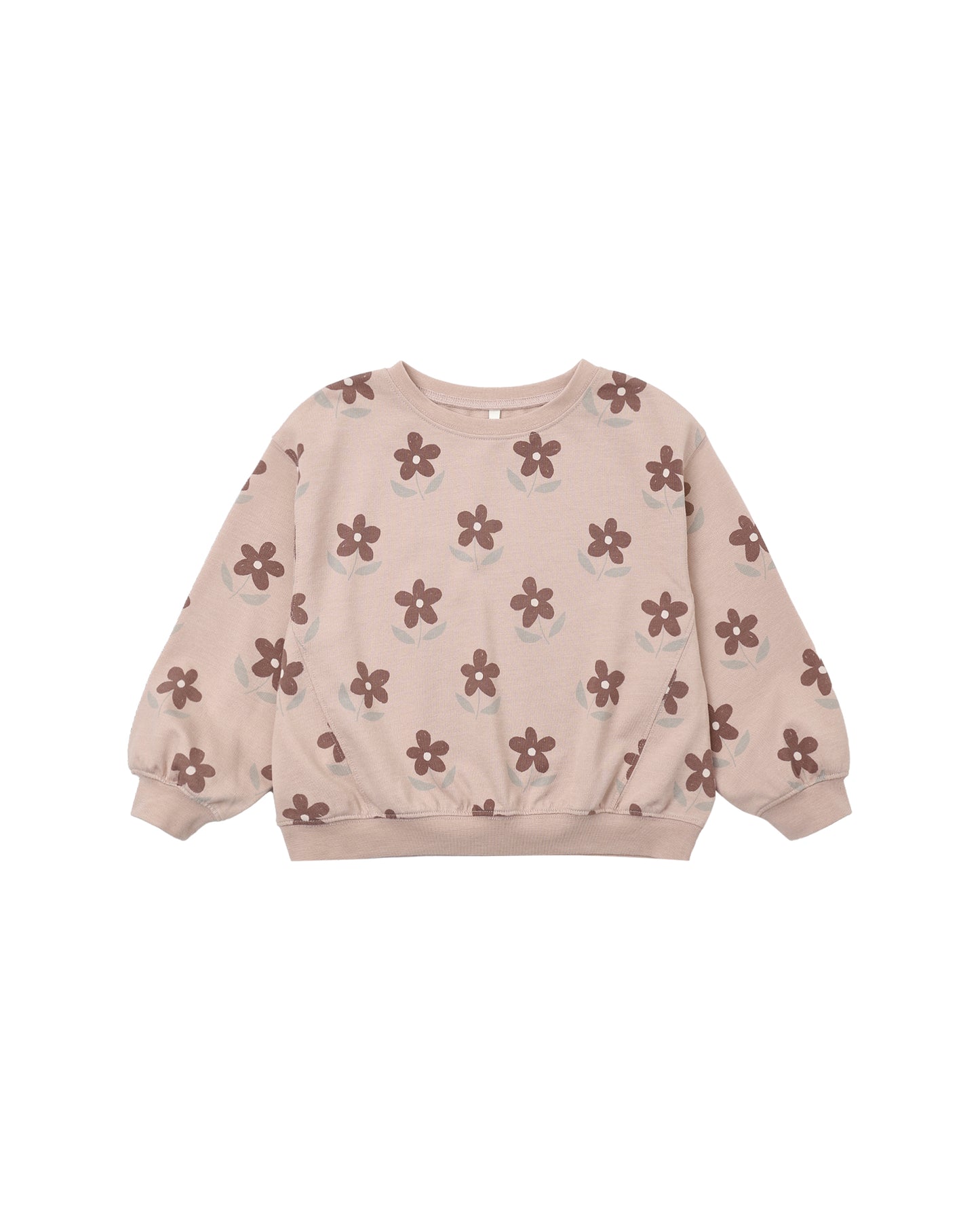 Rylee & Cru Daisy oversized sweatshirt in rosewood color, featuring a cozy, relaxed fit and soft fabric.