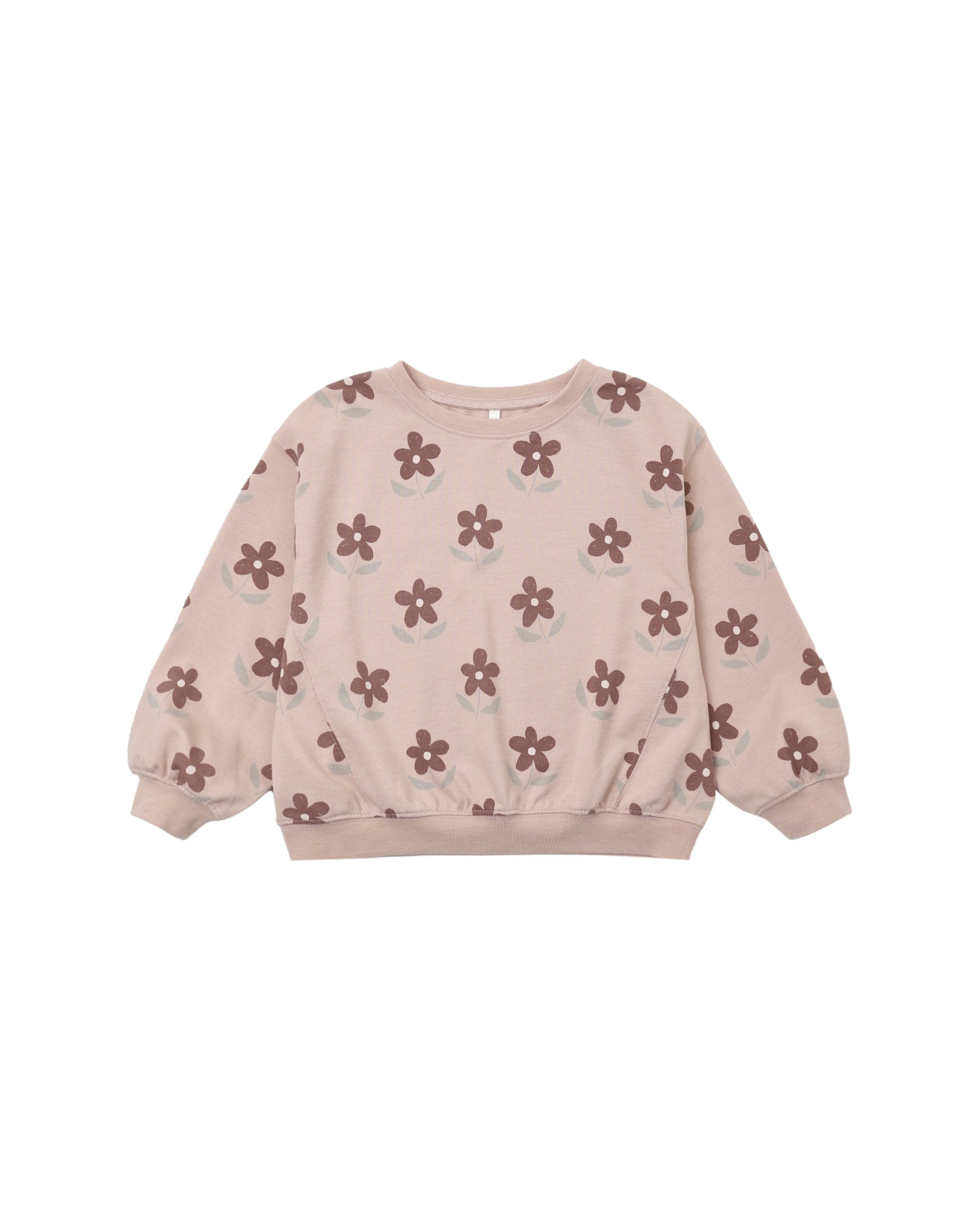 Rylee & Cru Daisy oversized sweatshirt in rosewood color, featuring a cozy, relaxed fit and soft fabric.