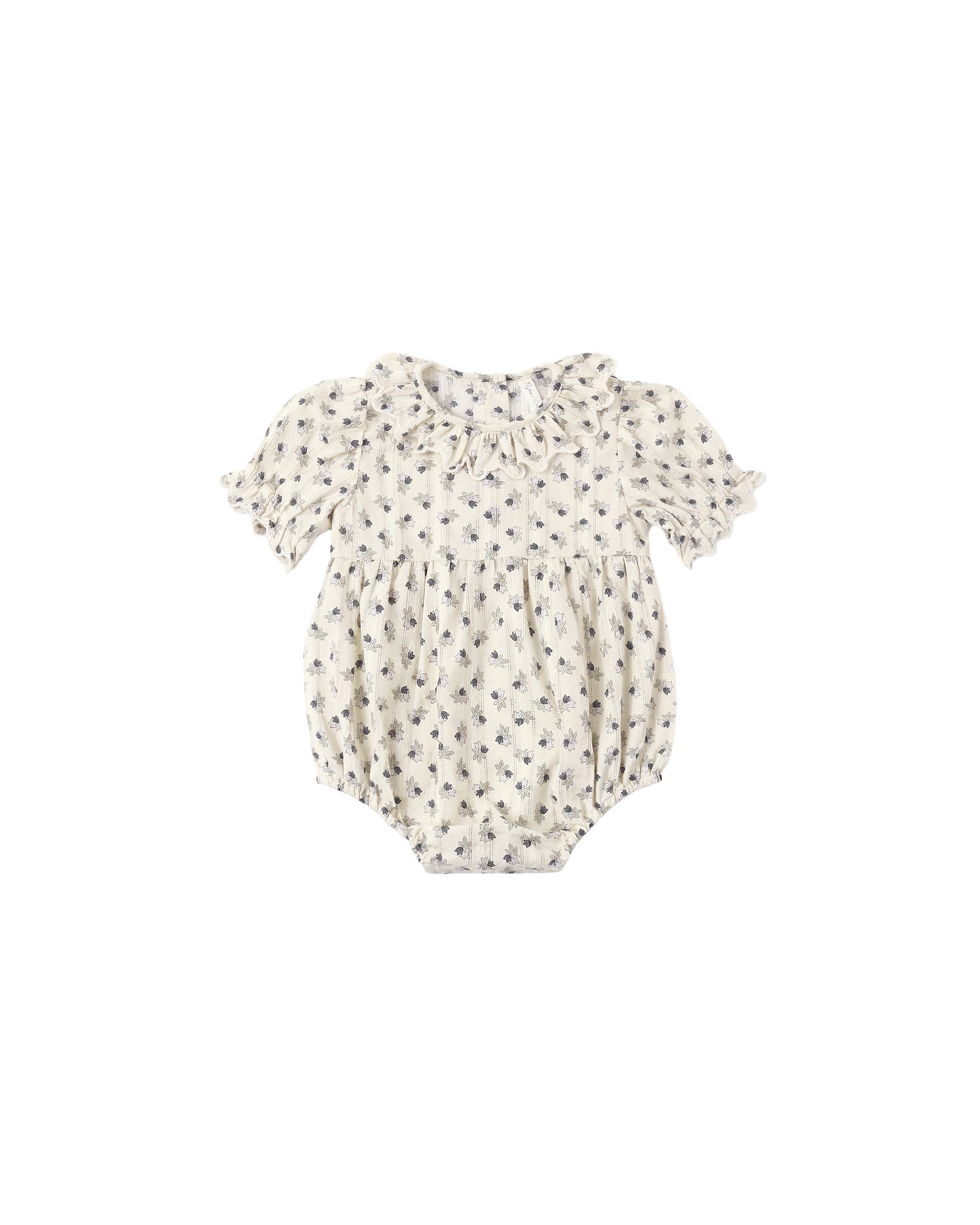 Rylee & Cru Vintage Fleur Liv romper in natural fabric, featuring a floral print and relaxed fit, suitable for babies or toddlers.