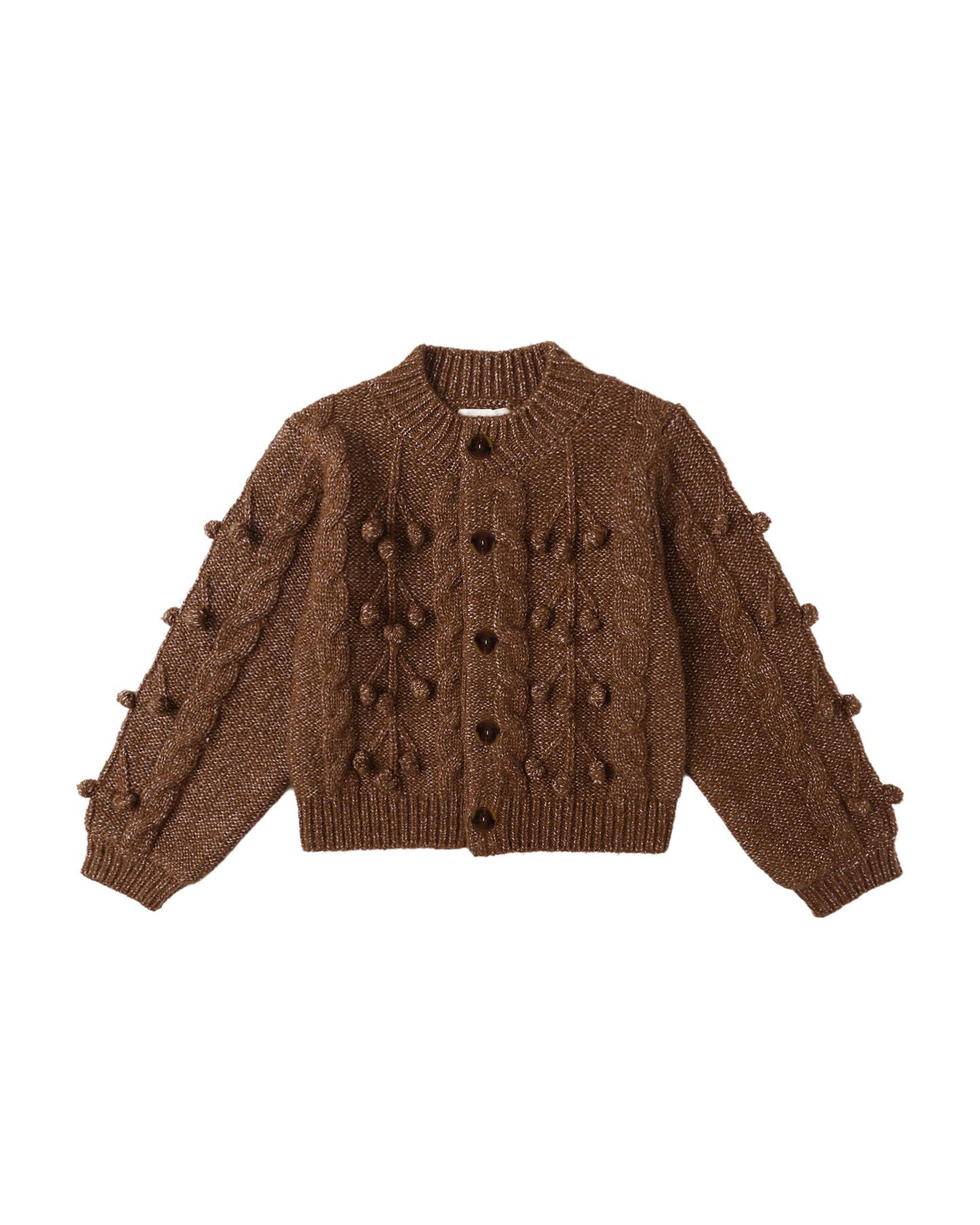Brown Bobble Cardigan