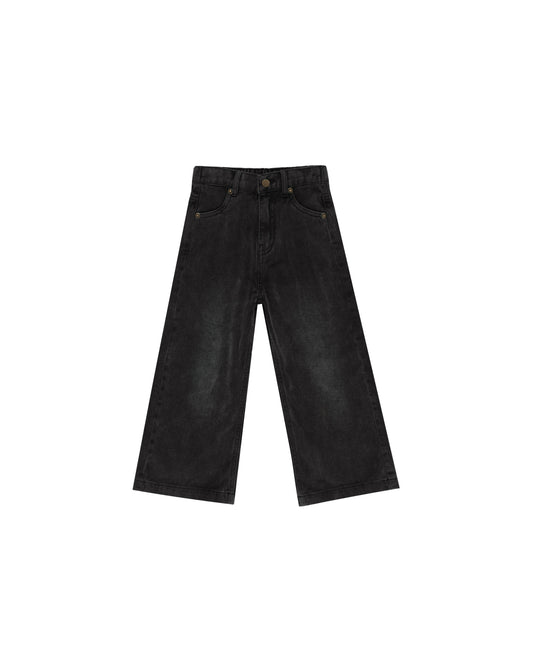 Washed Black Straight Leg Pant