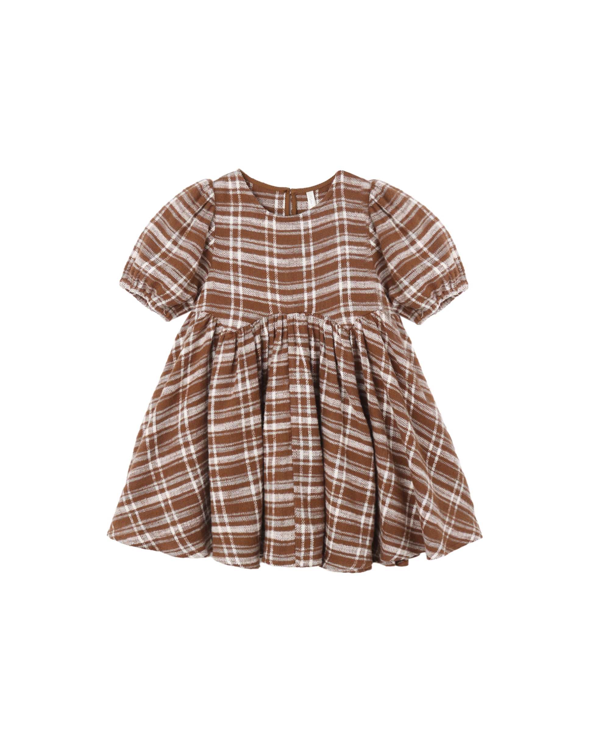 Rylee & Cru Aspen Plaid Rose Dress in mulberry, featuring a charming plaid pattern and a feminine, flowing design.