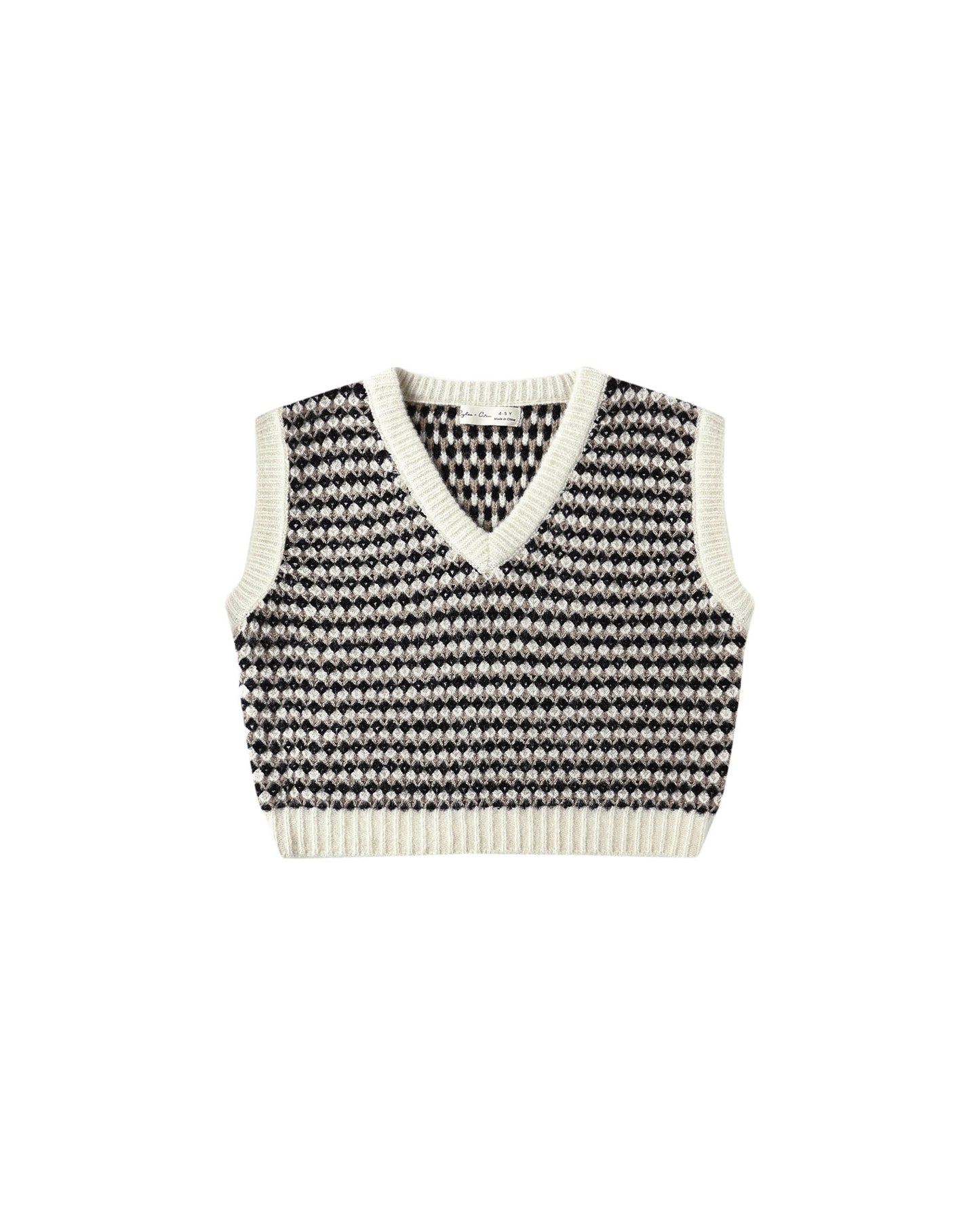 Black Speckle Sweater Vest