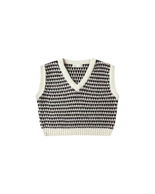 Black Speckle Sweater Vest