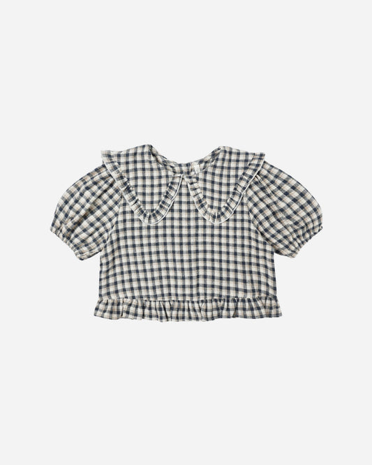 Navy Check Prairie Blouse