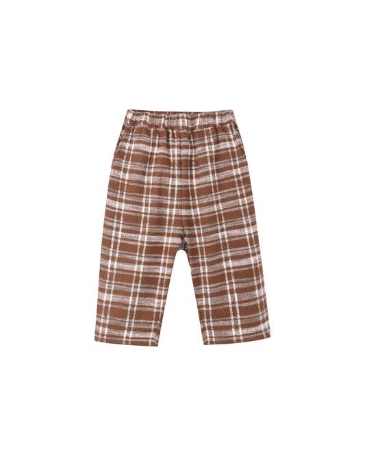 Rylee & Cru Aspen Plaid Palmer Pant in Mulberry, with soft plaid fabric and relaxed fit for comfortable, stylish wear.