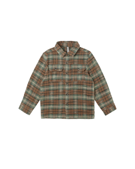 Holiday Plaid Pocketed Flannel Shirt