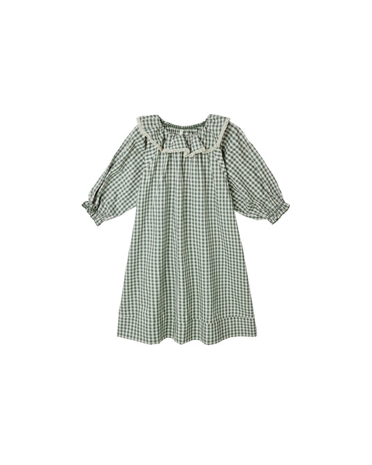 Evergreen Gingham Girl's Nightgown