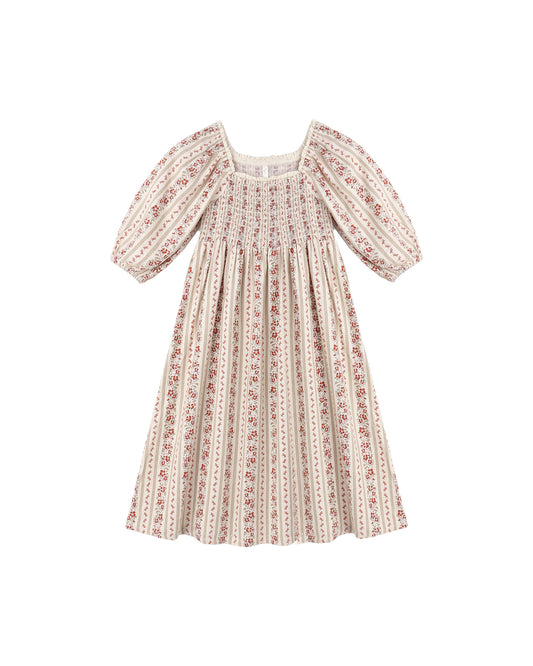 Floral Stripe Della Dress