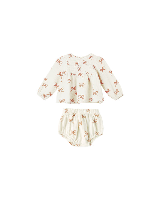 Ruby Bows Sophia Top + Bloomer Set