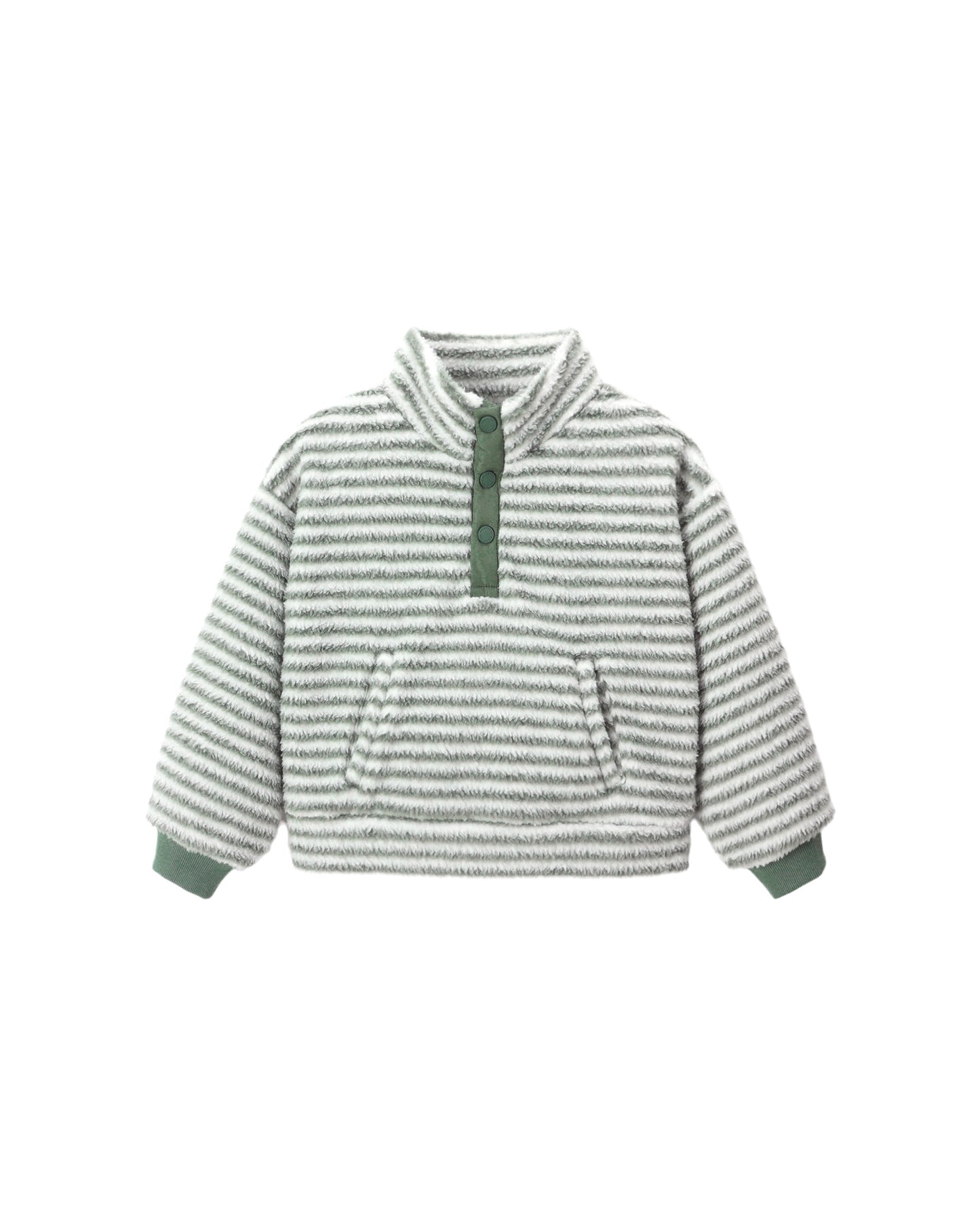 Evergreen Stripe Snap Pullover