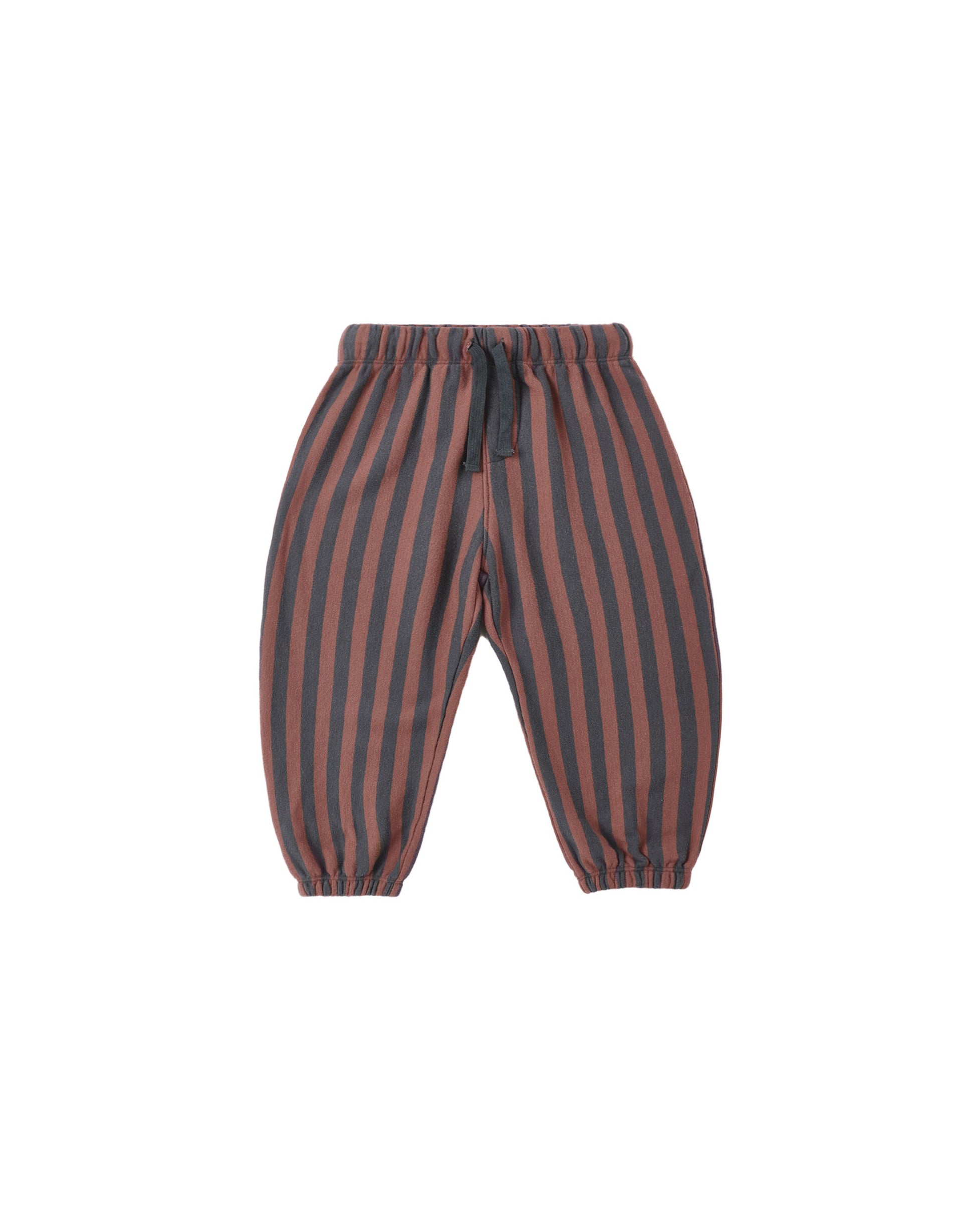 Rylee & Cru Mulberry Stripe Relaxed Jogger in midnight blue with soft fabric and comfortable fit, featuring white stripe detailing.