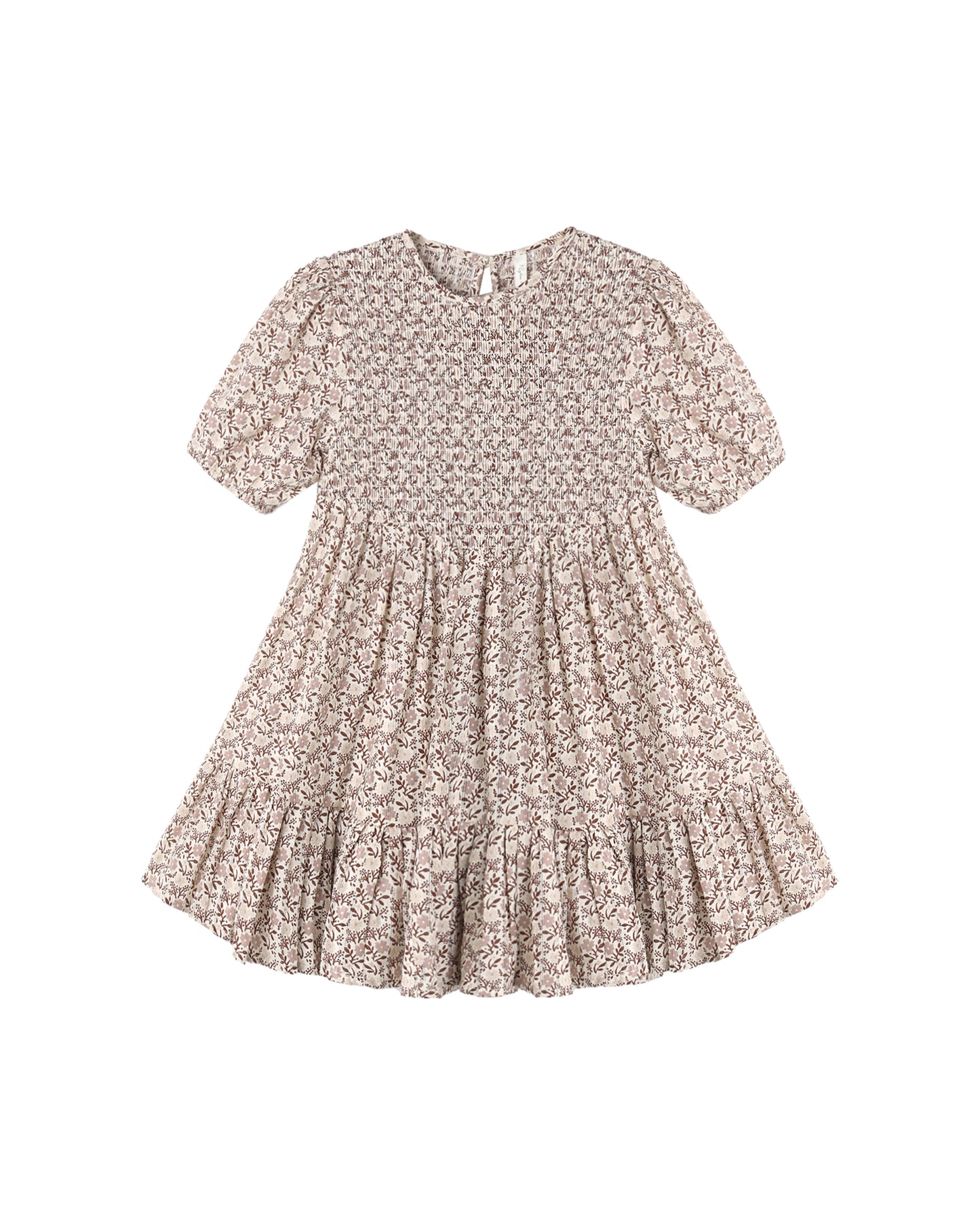 Rylee & Cru Primrose India dress in natural cotton fabric with a floral print, featuring a relaxed fit and short sleeves.