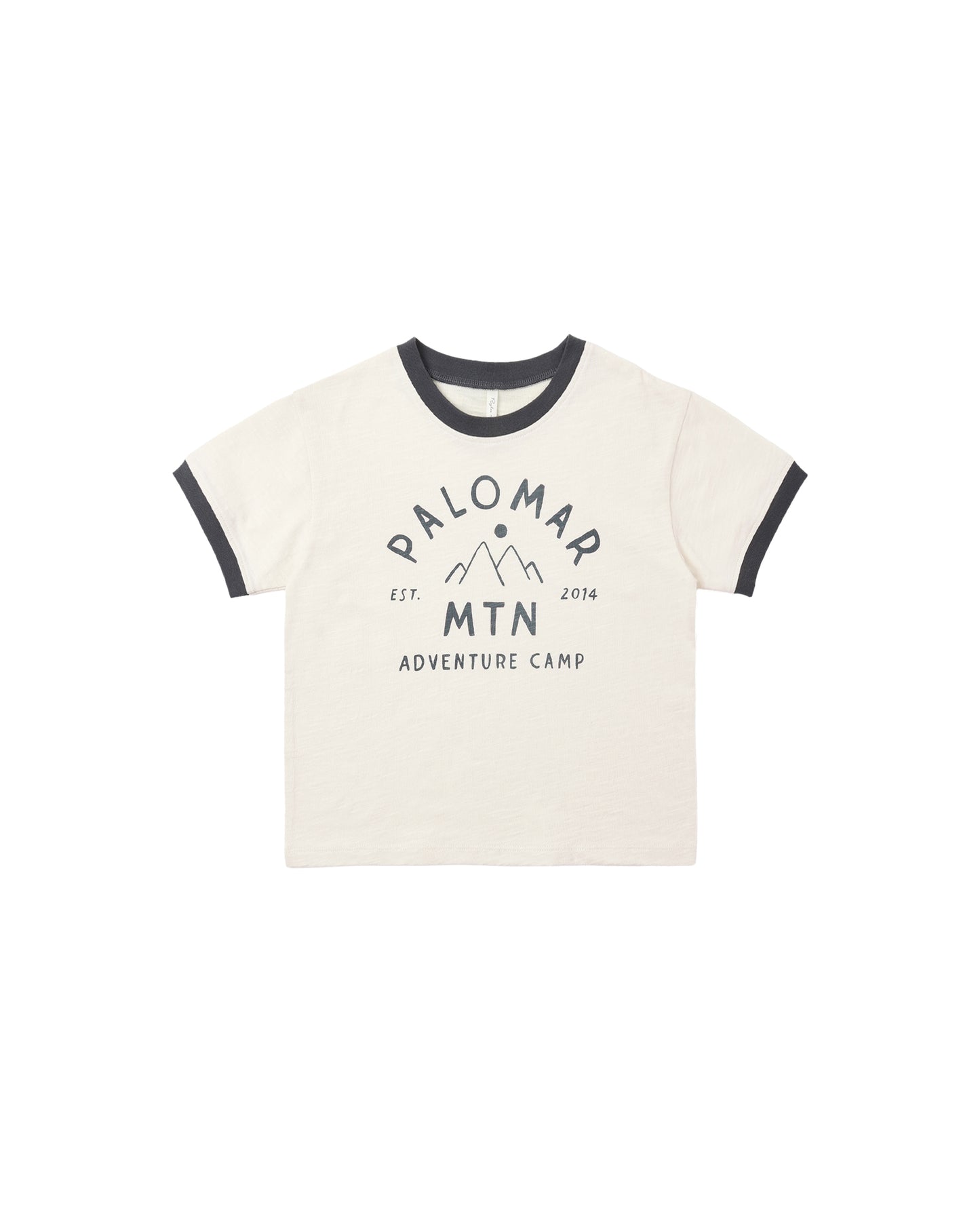Rylee & Cru Palomar Mountain Ringer Tee in ivory, featuring a classic ringer neckline and mountain graphic design.