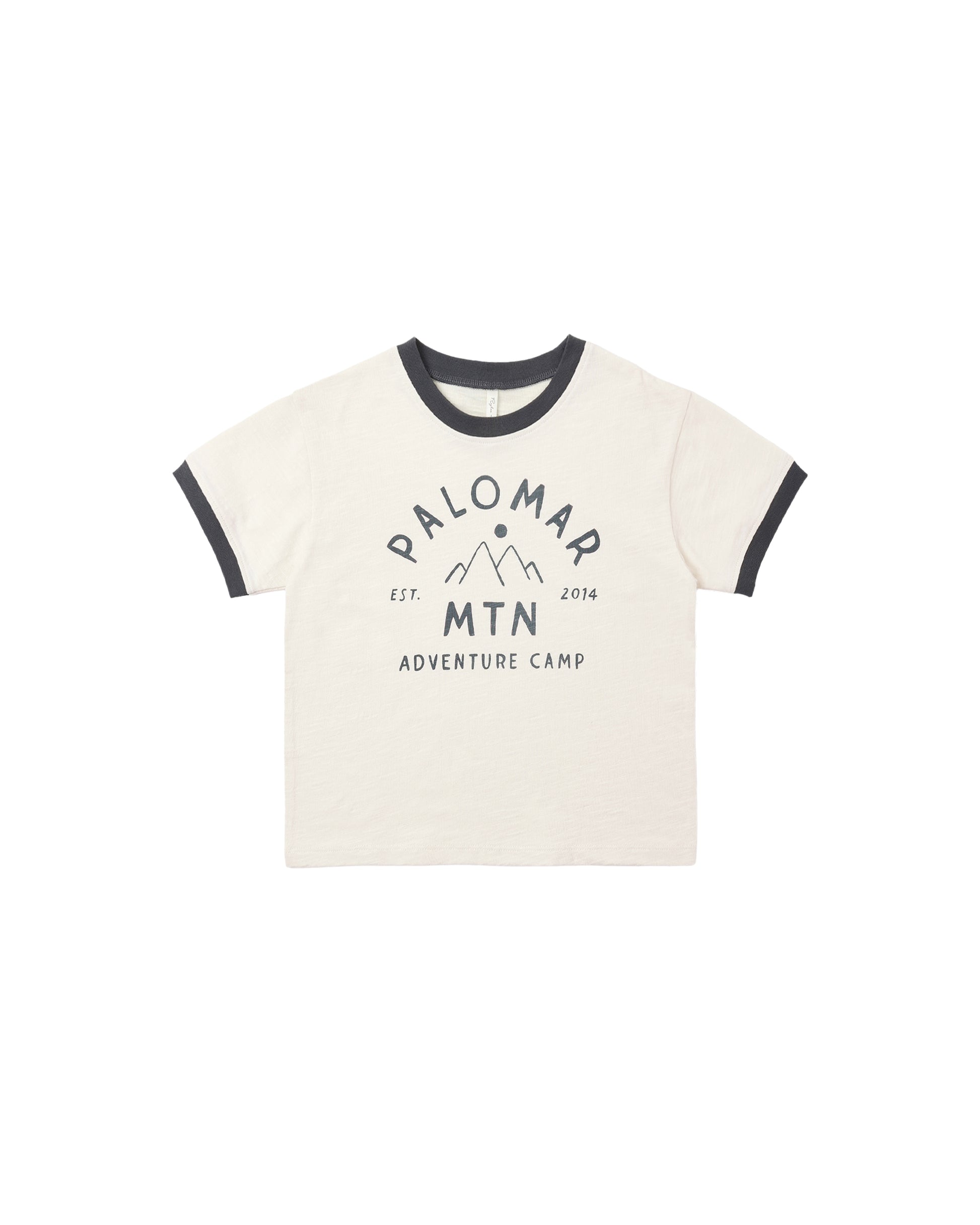 Rylee & Cru Palomar Mountain Ringer Tee in ivory, featuring a classic ringer neckline and mountain graphic design.