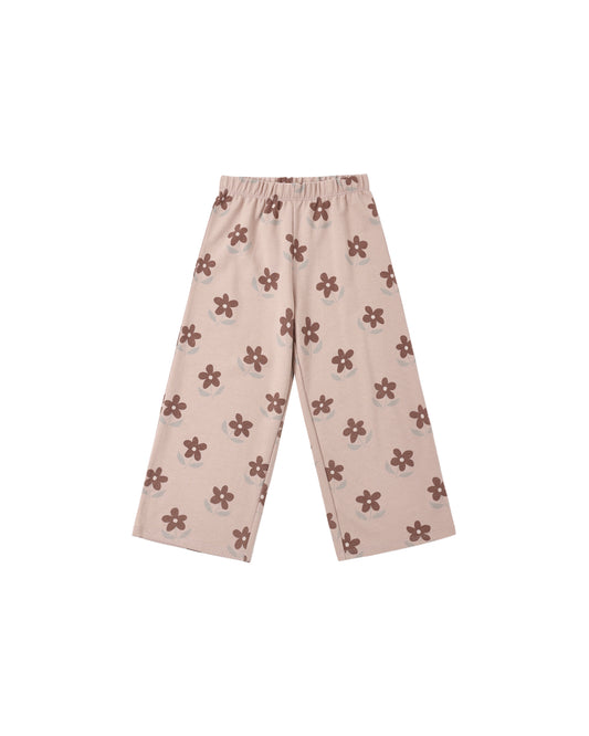 Rylee & Cru Daisy Track Pant in Rosewood, featuring soft fabric, relaxed fit, and stylish design with elastic waistband.