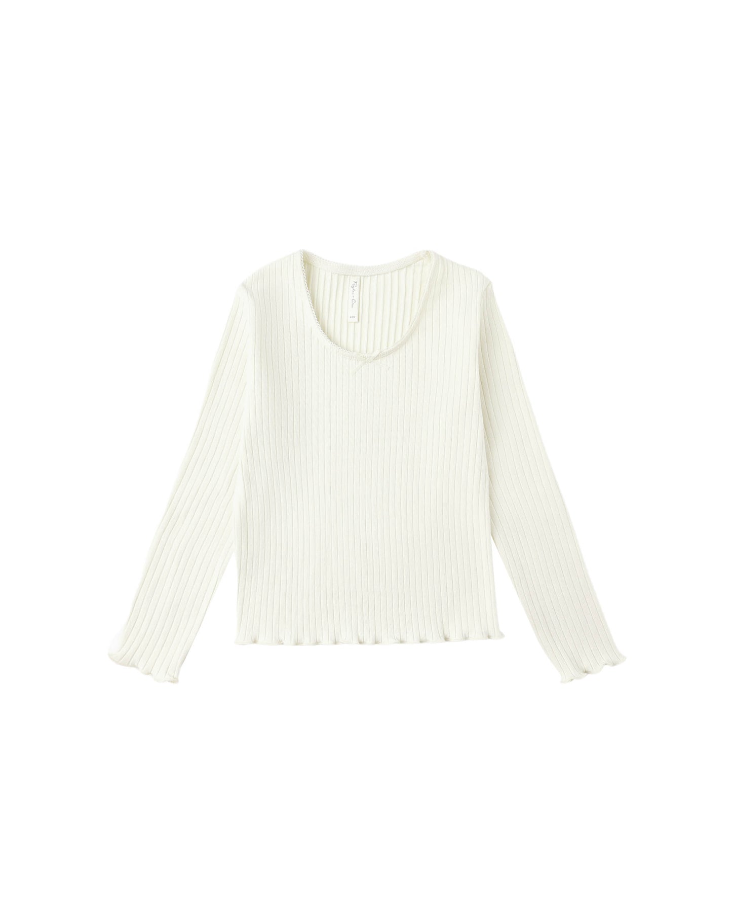 Ivory Ribbed Long Sleeve