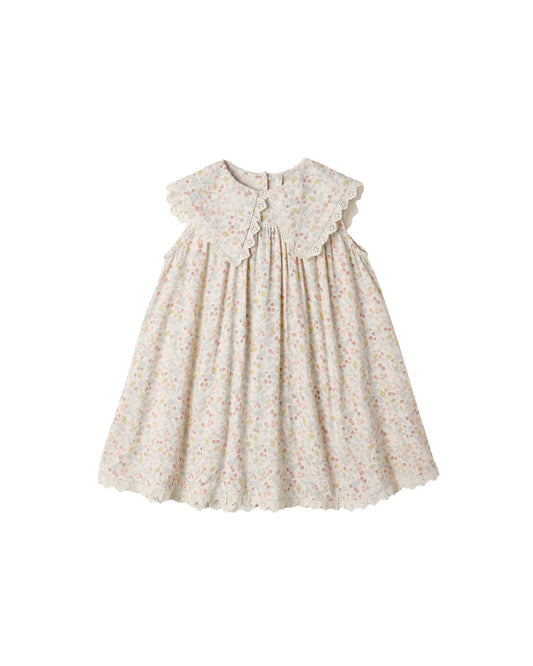 Rylee & Cru Summer Garden Porter Dress in ivory, featuring a lightweight, flowy fabric with a floral print and sleeveless design.