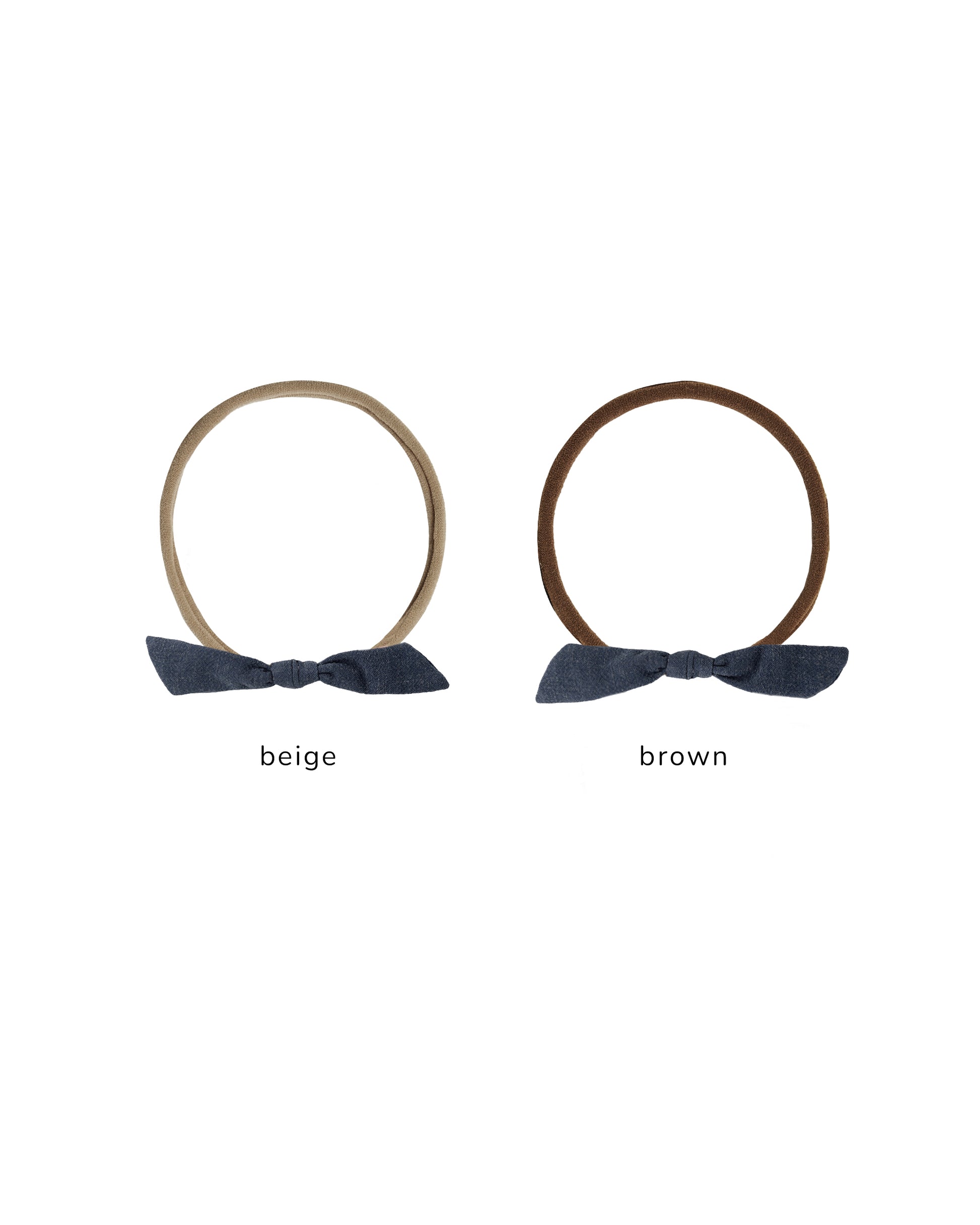 Navy Little Knot Headband by Rylee & Cru featuring a soft fabric headband with a small knot detail for babies and toddlers.