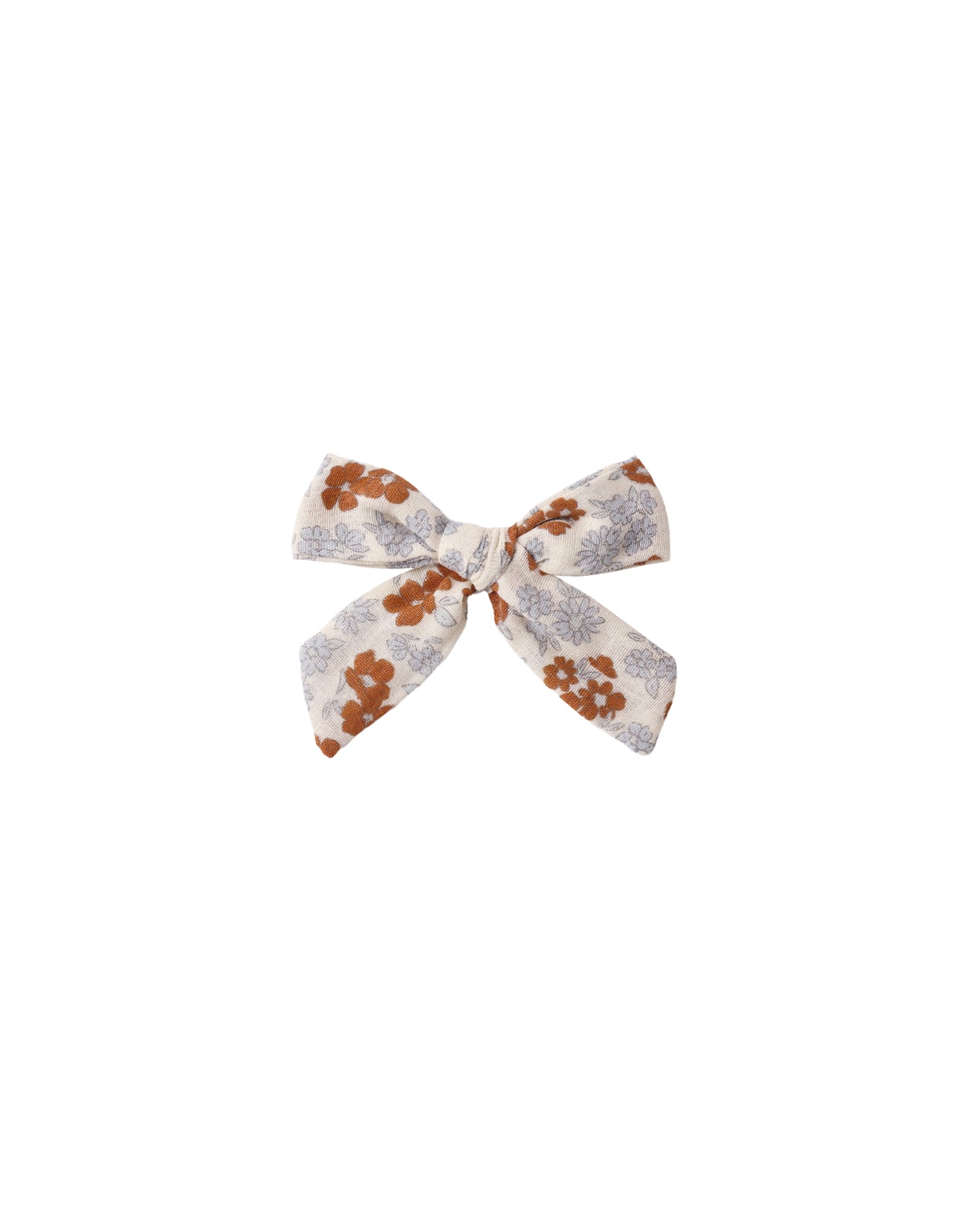 Rylee & Cru Americana floral bow in natural fabric with colorful floral pattern, perfect for baby or toddler accessories.