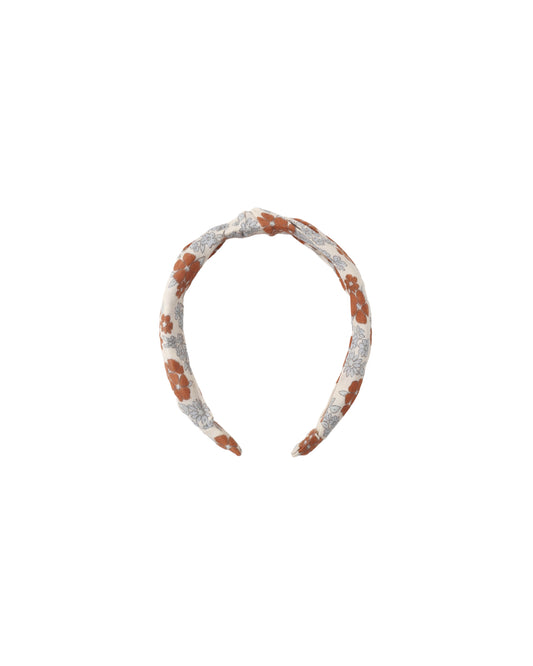 Rylee & Cru Americana floral knotted headband with soft fabric and colorful floral pattern, ideal for babies and toddlers.