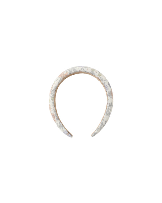Ivory Bloom padded headband by Rylee & Cru featuring soft fabric and floral design, perfect for baby and toddler accessories.