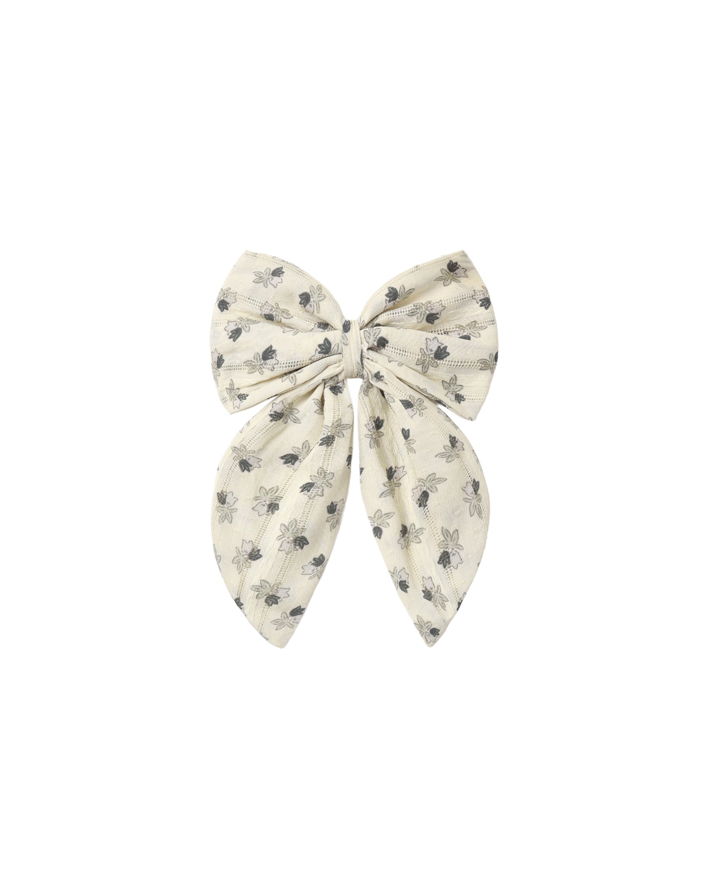 Natural vintage floral oversized bow by Rylee & Cru, featuring soft fabric and large decorative design.