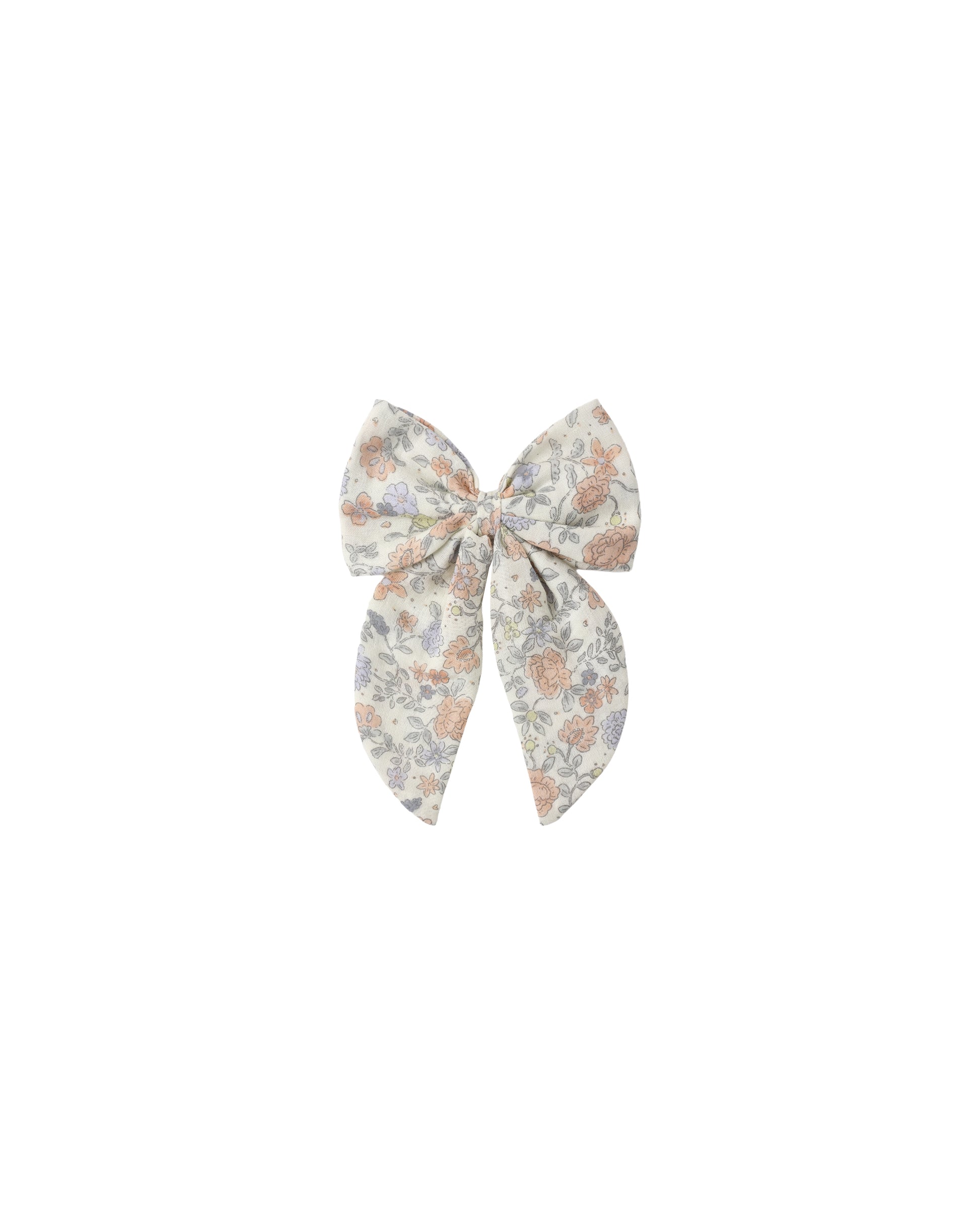 Rylee & Cru Bloom Oversized Bow in ivory, featuring a large fabric design perfect for stylish hair accessories.