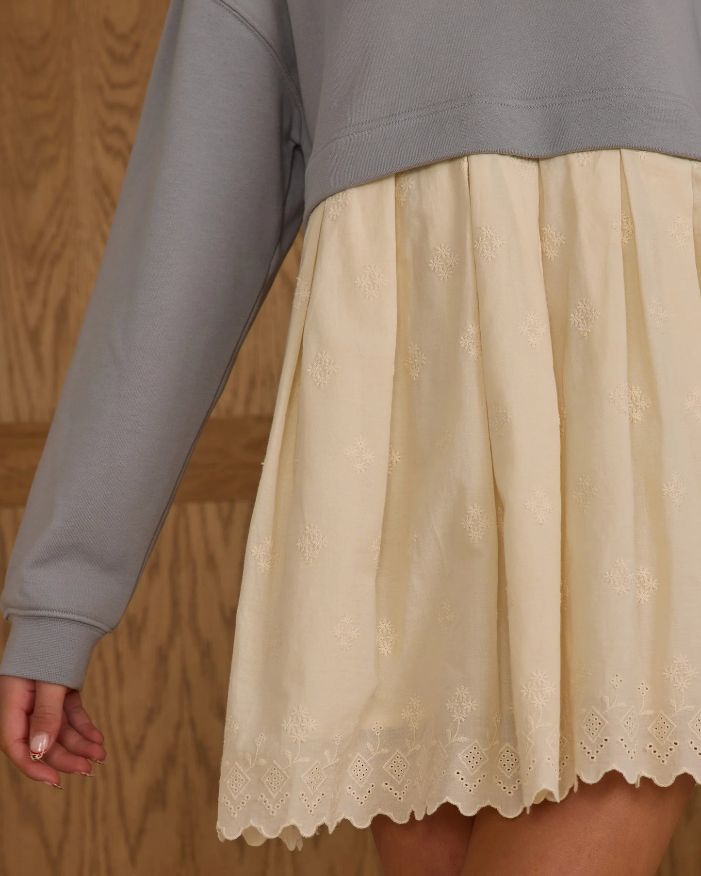 Teen Dusty Blue Sweatshirt Dress