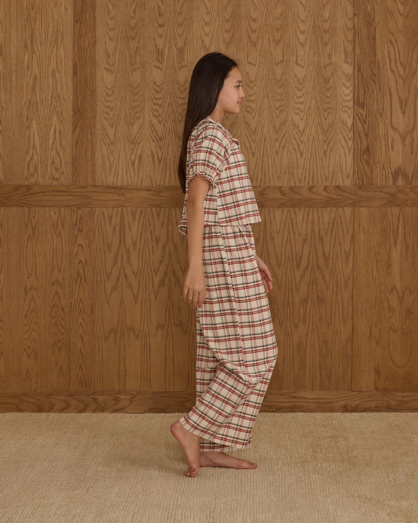 Teen Holiday Flannel Ruffle Pajamas