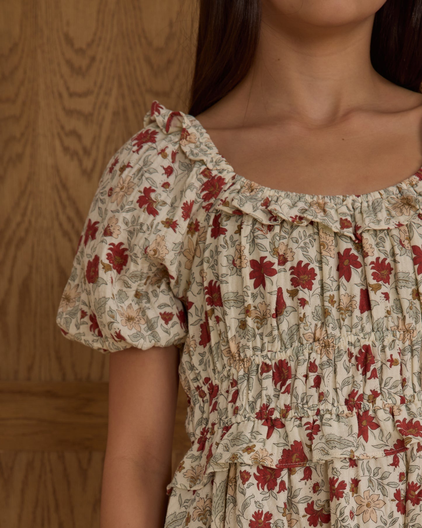 Teen Holiday Floral Shayla Dress