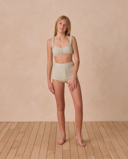 Rylee & Cru - Teen Sage Stripe Alaya Bikini Set