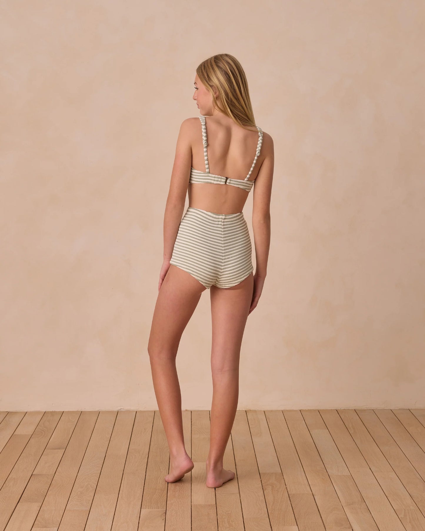 Rylee & Cru - Teen Sage Stripe Alaya Bikini Set