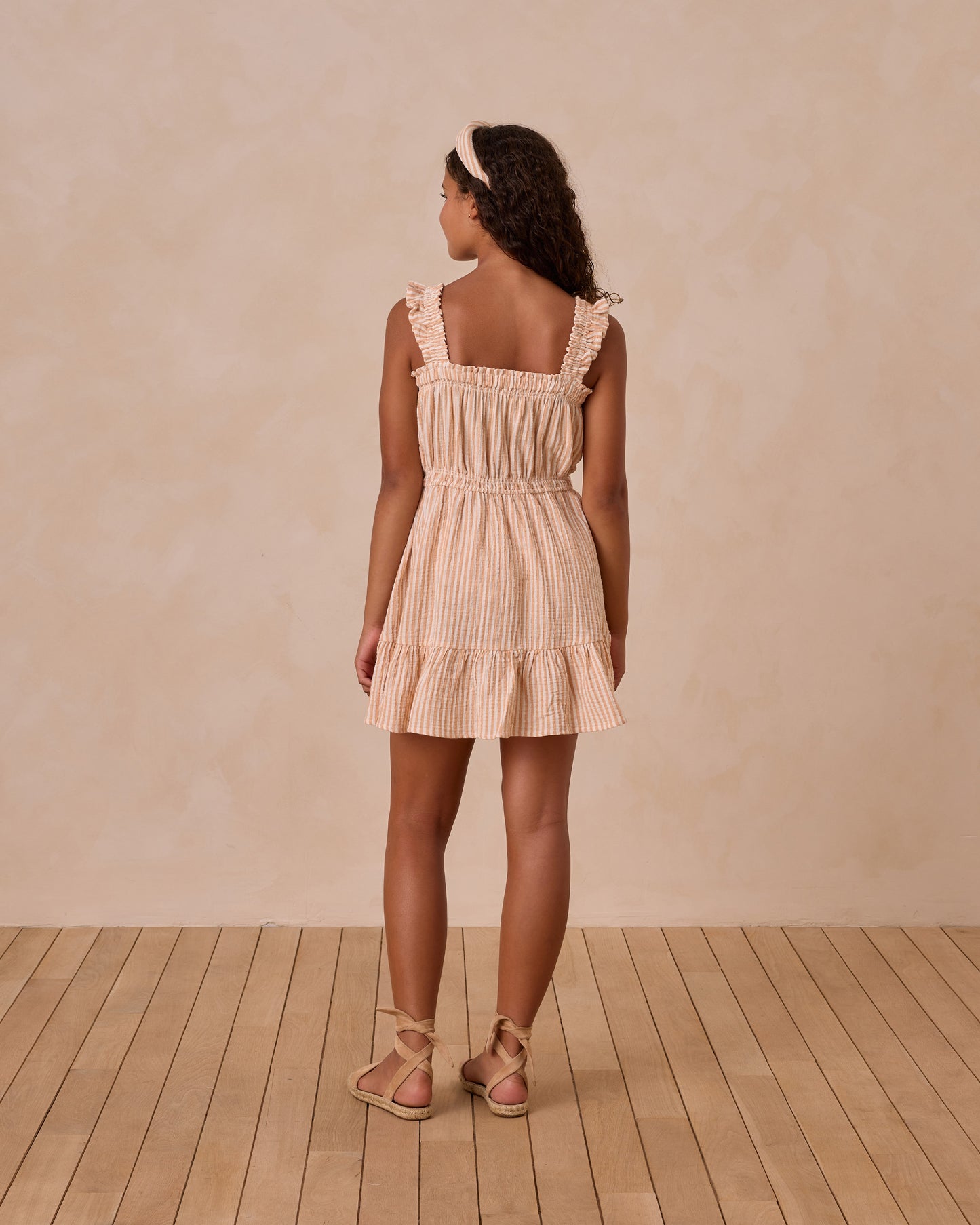 Rylee & Cru - Teen Grapefruit Stripe Annalise Dress