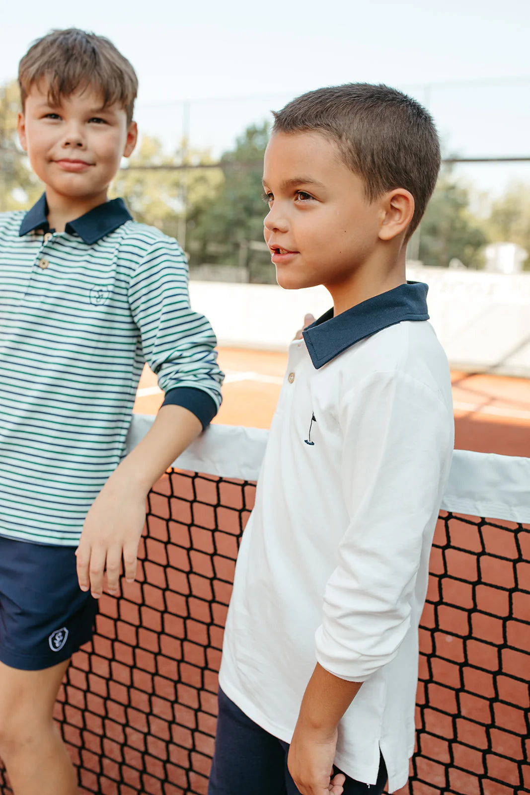 Rhodes Long Sleeve Polo - Off White