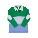 The Beaufort Bonnet Company - Kiawah Kelly Green & Buckhead Blue Rollins Rugby Shirt