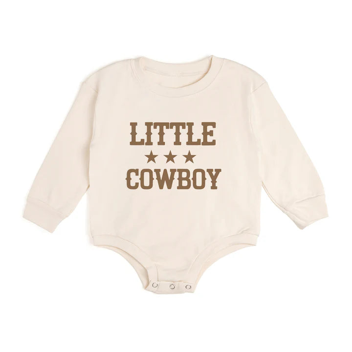Little Cowboy Western Long Sleeve Romper