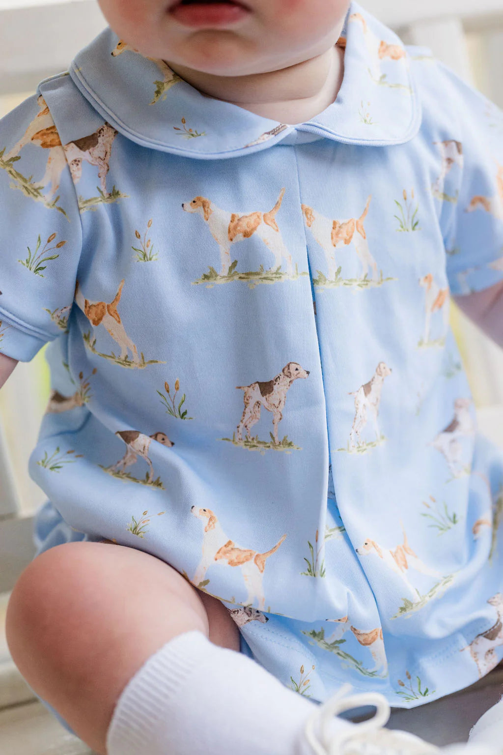 James & Lottie Puppy Dog Tails Rory Diaper Set, soft fabric with playful puppy dog tail design for young children.