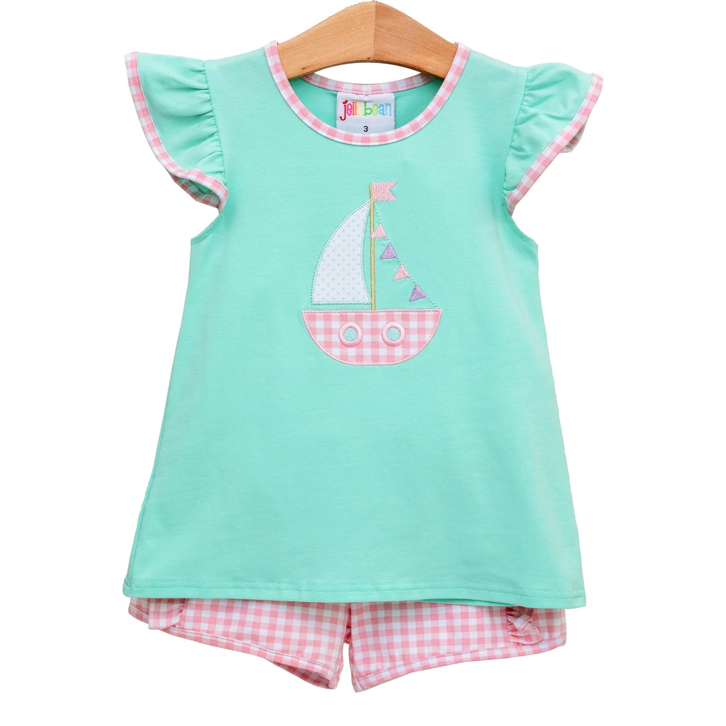 Jellybean - Sailboat Flutter Short Set
